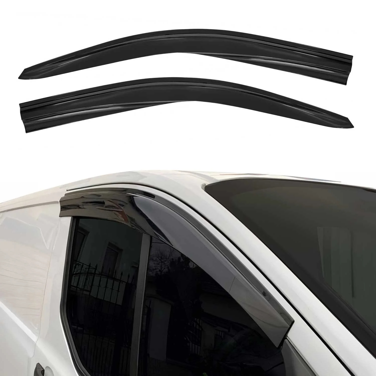 Windabweiser Regenabweiser für Mercedes Vito W639 2003-2014 Schwarz 2tlg
