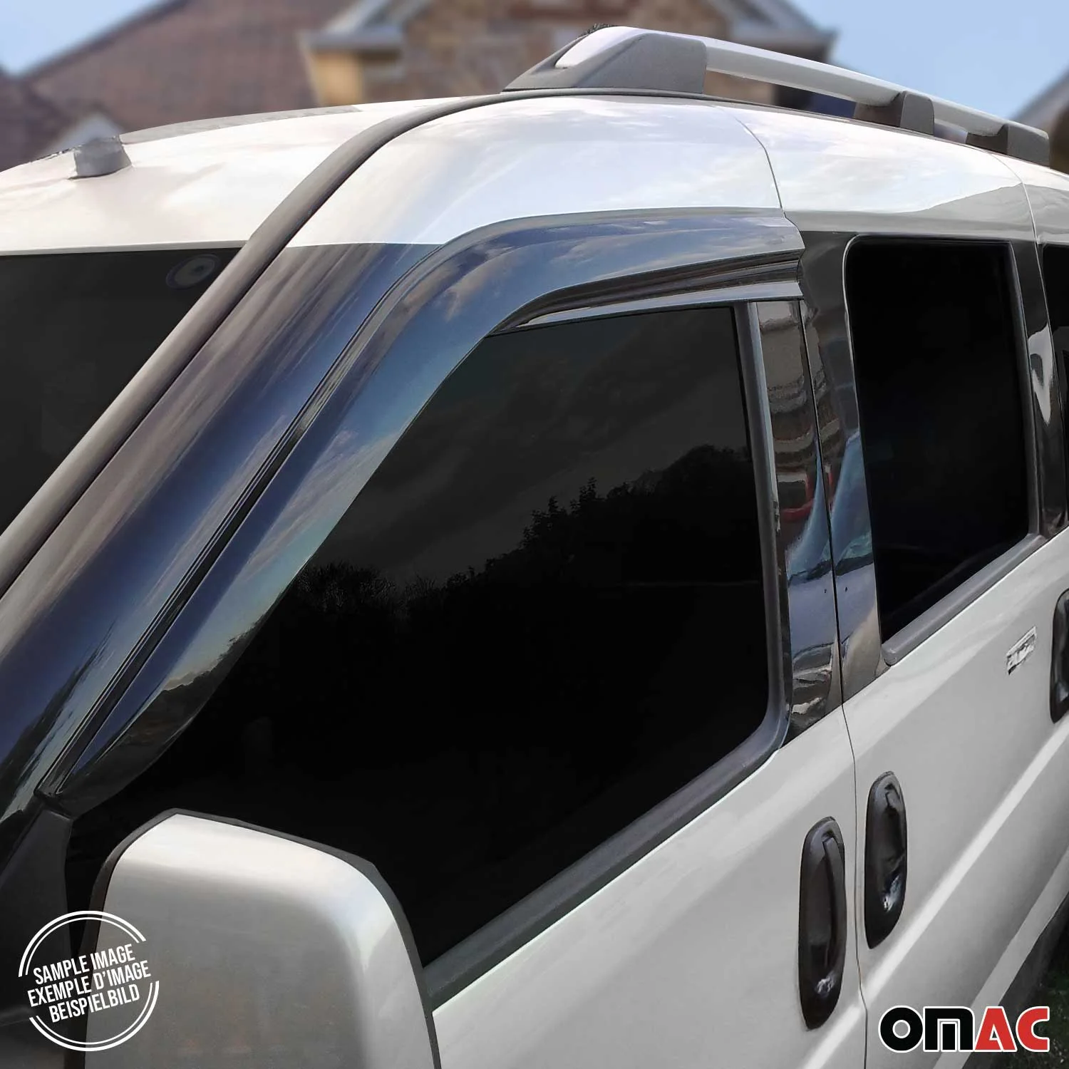 Windabweiser Regenabweiser für VW Caddy 2003-2025 Dunkel Acryl 2tlg - Image 8