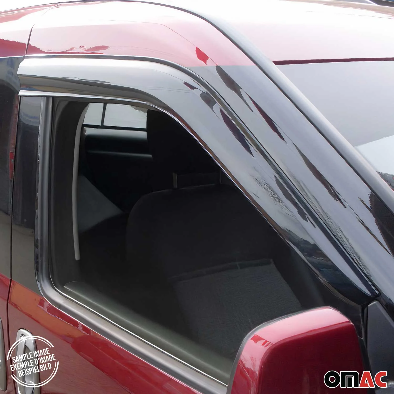 Windabweiser Regenabweiser für VW Caddy 2003-2025 Dunkel Acryl 2tlg - Image 9