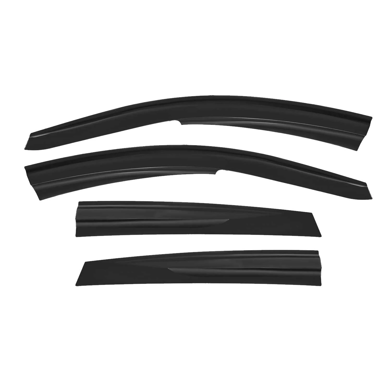Windabweiser Regenabweiser für VW Polo 6R 2009-2017 Kunststoff Schwarz 4x - Image 2