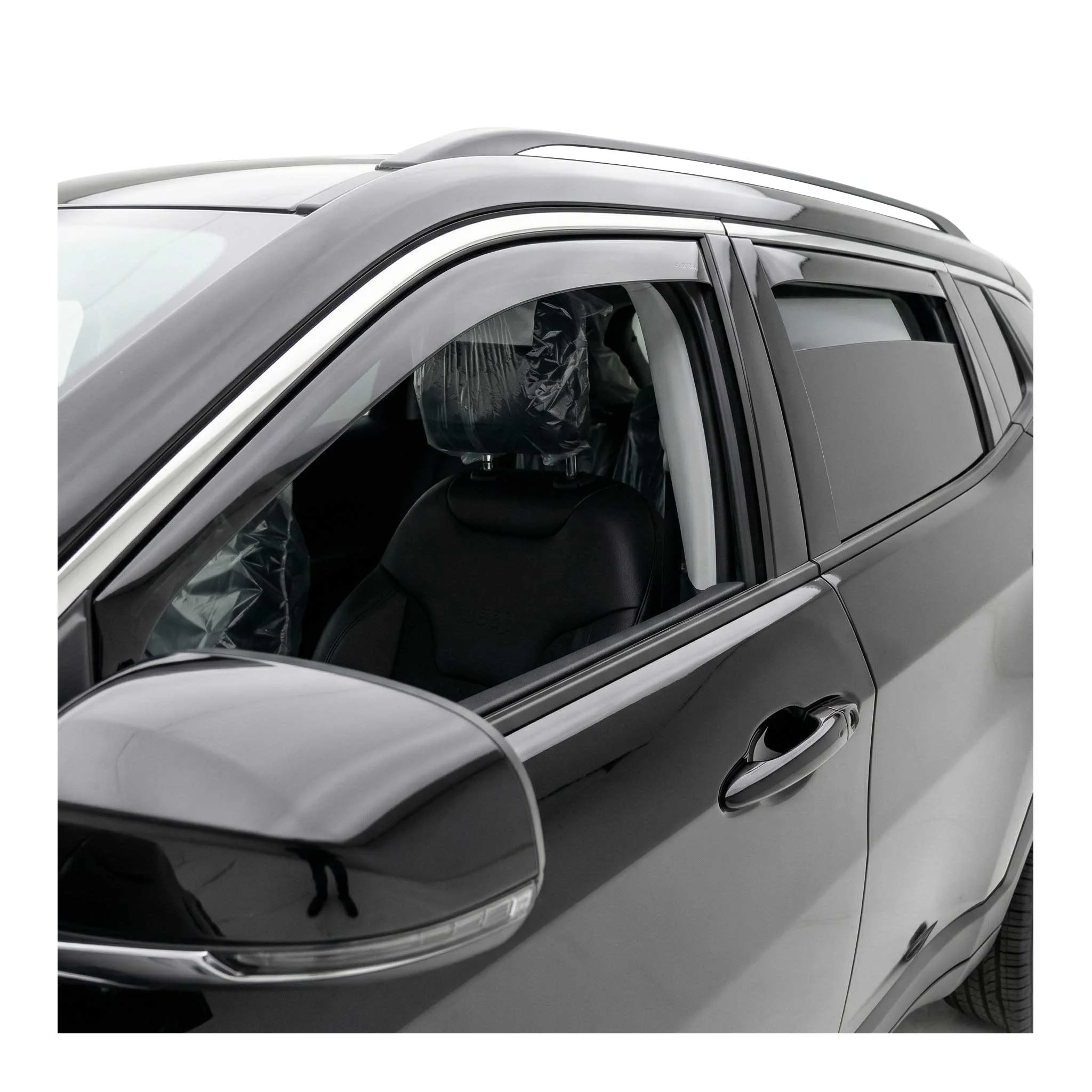 Windabweiser Regenabweiser für Jeep Compass 2017-2025 Dunkel Acryl 4tlg