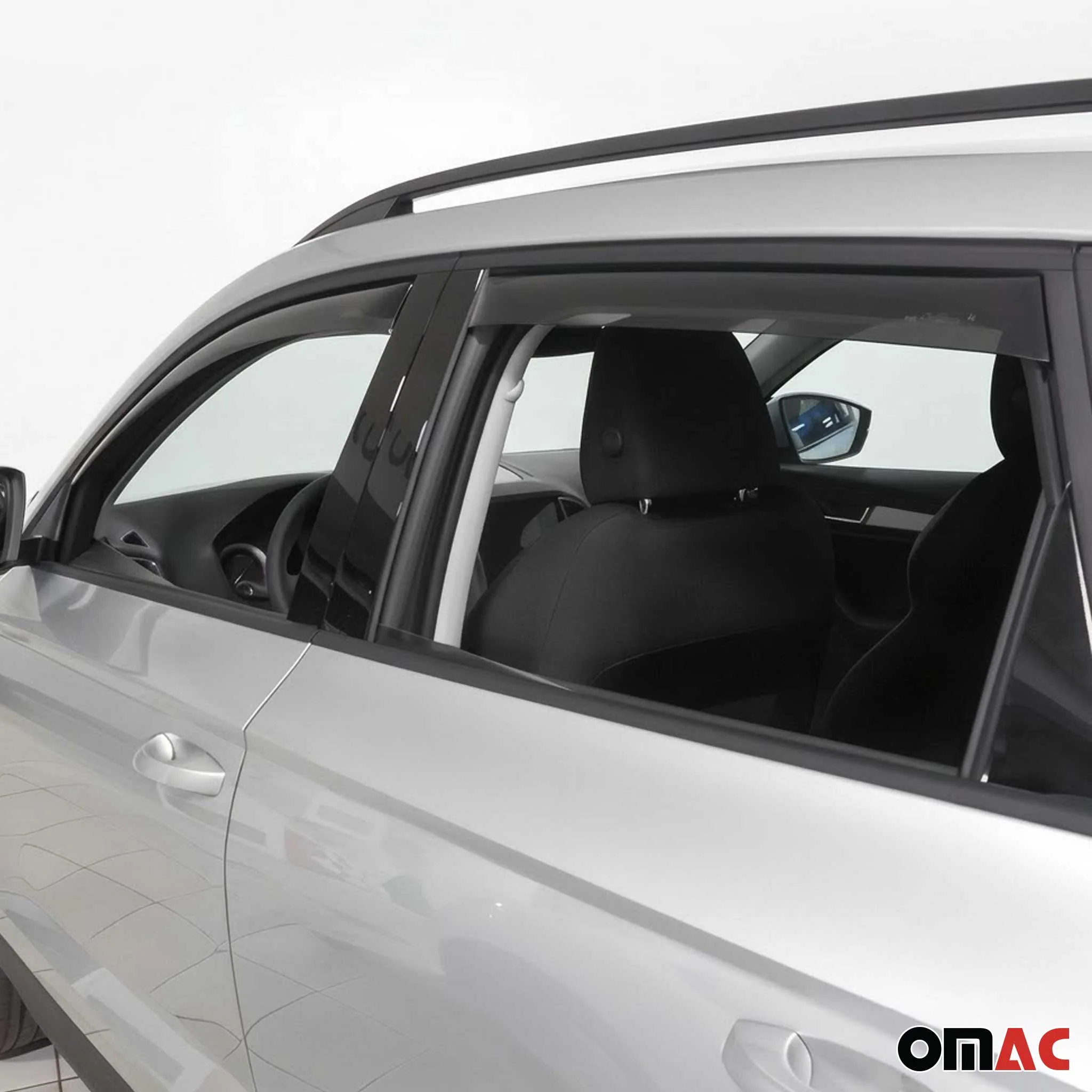 Windabweiser Regenabweiser für Skoda Karoq 2017-2026 Dunkel Acryl 4tlg - Image 6