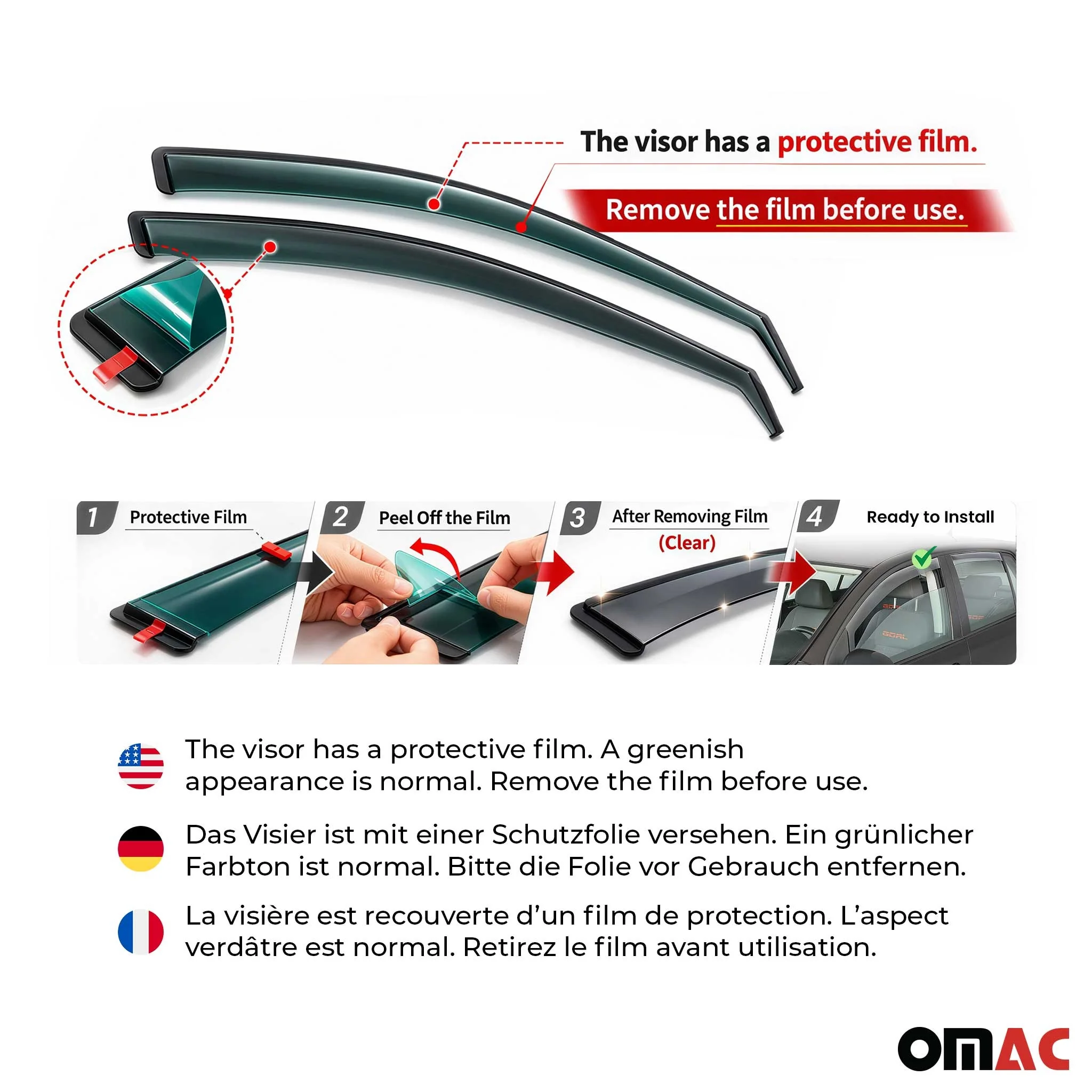 Windabweiser Regenabweiser für Skoda Karoq 2017-2026 Dunkel Acryl 4tlg - Image 7