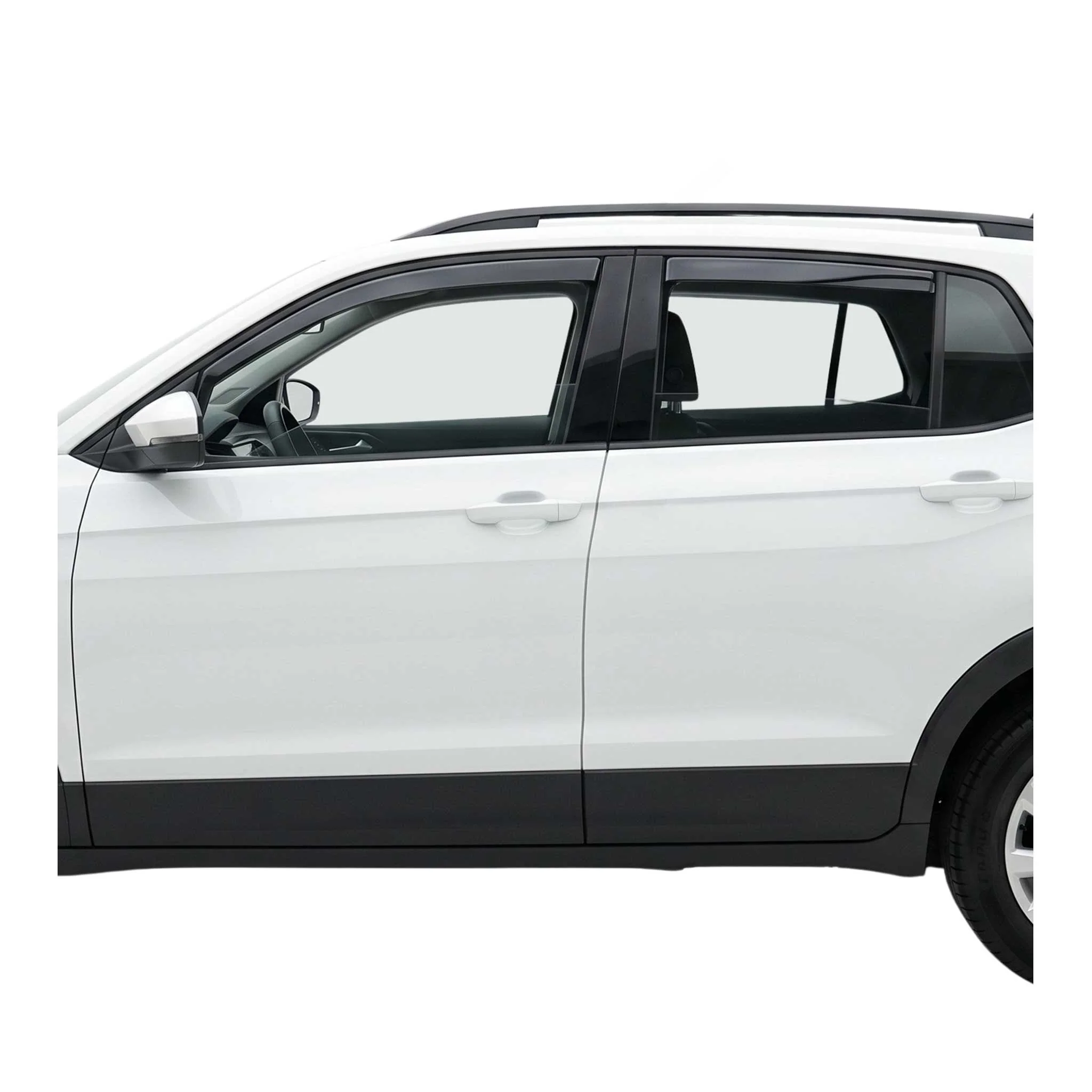 Windabweiser Regenabweiser für VW T-Cross 2019-2026 Dunkel Acryl 4tlg